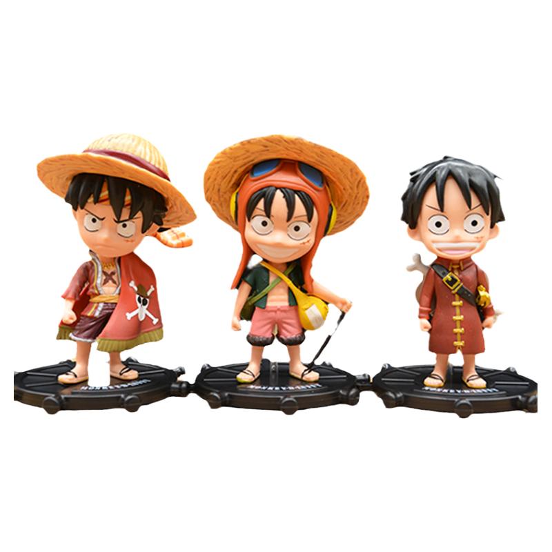 国产海贼王路飞索隆手办模型船 汽车载动漫摆件 蛋糕装饰公仔全套