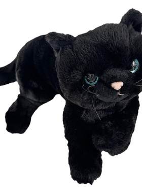 正版黑色猫咪毛绒玩偶生日礼