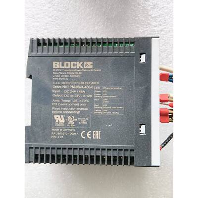 德国BLOCK电子断路器PM08244800