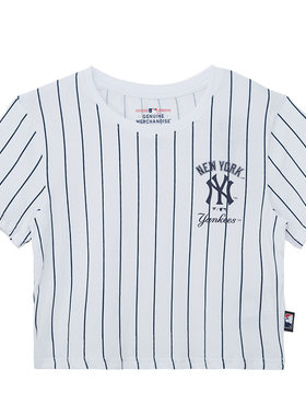 FANATICS x MLB联名款纽约洋基队时尚潮流短款上衣女款短袖T恤