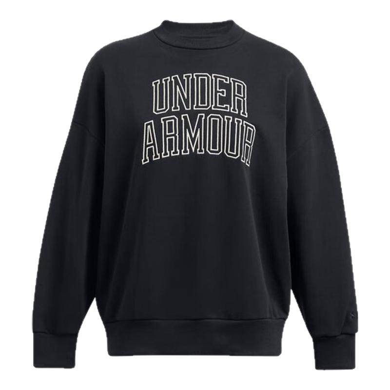 安德玛UA卫衣秋冬款Icon Terry女子高克重棉织上衣运动服1386493