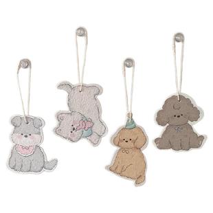 穆尼生活可爱卡通修狗木浆棉洗碗百洁布刷锅去污压缩洗碗巾洗碗棉