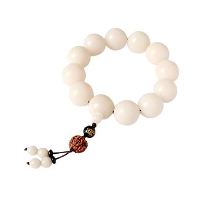 菩提子手串天然白玉生肖配饰手持