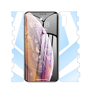适用苹果x一体膜iPhoneX水凝iPhoneXR手机贴膜xr全屏覆盖iphonexs max全包边XMax后面背防摔钢化软膜蓝光护眼