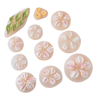 郁金香刮刀花硅胶模具格桑花翻模