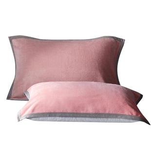 毛毛雨法兰绒枕巾加厚单人枕头巾防滑不脱落比纯棉保暖枕头一对装