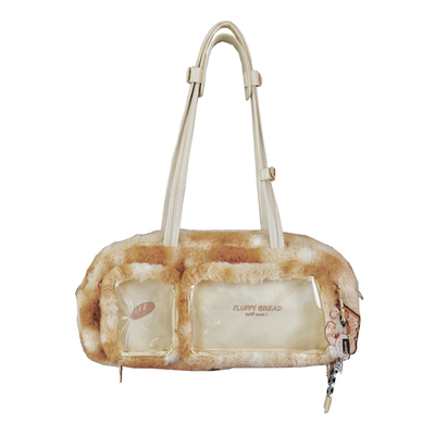 DRDR原创设计面包痛包谷美学生党追星毛绒秋冬娃包小食量单肩包