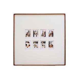 拍立得相框摆台diy定制洗照片8寸高级感打印图片装裱实木空框挂墙