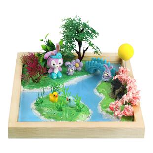 滴胶微景观diy手工材料套装 儿童防溺水火灾微场景木框制作礼物