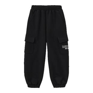 nbakids童装2025冬季新款男女童休闲长裤保暖卫裤K254TP030P