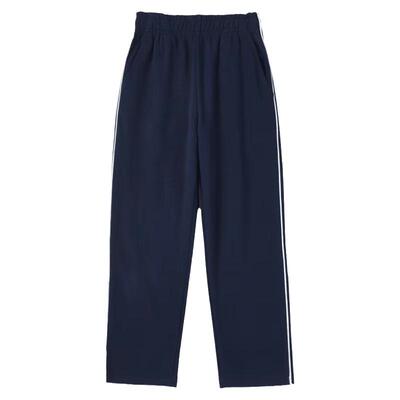 加绒加厚校服裤子一条杠藏青色