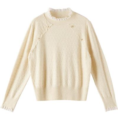 yiner商场同款女装蕾丝音儿套头