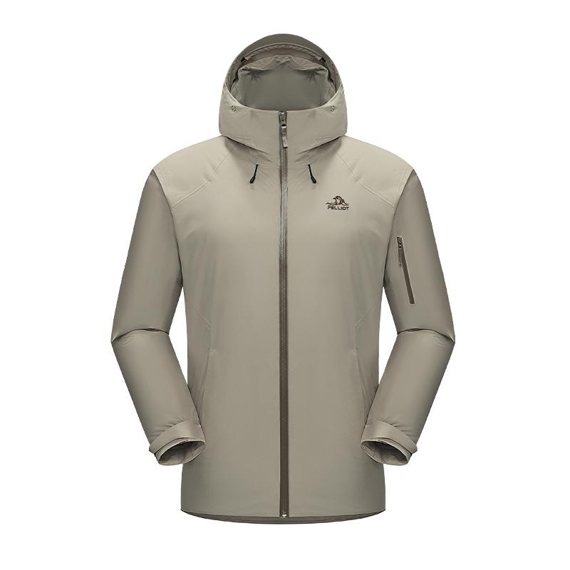 伯希和硬壳羽绒服男户外800蓬鹅绒保暖外套Dermizax防水冲锋衣