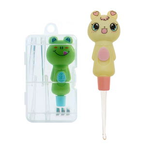 卡通发光耳勺宝宝掏耳朵神器带灯采耳工具耳屎镊子儿童挖耳勺套装