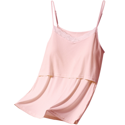 免穿文胸带胸垫莫代尔哺乳吊带