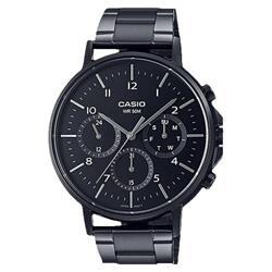 卡西欧简约时尚三眼大表盘手表