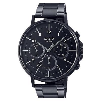 卡西欧简约时尚三眼大表盘手表