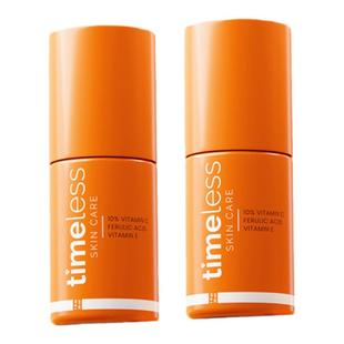 【双瓶装】Timeless10%左旋维C抗氧精华CEF阿魏酸淡化色素VC初老