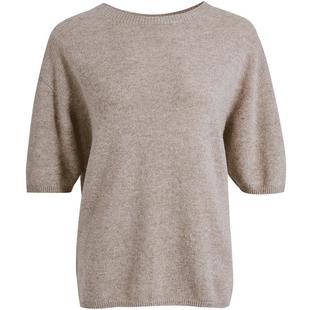 无缝一体成型LANDI圆领羊毛针织衫女宽松半袖秋新品九色可选