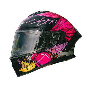 艾狮头盔女摩托车全盔机车3C认证带蓝牙耳机四季可爱猫耳朵双镜片