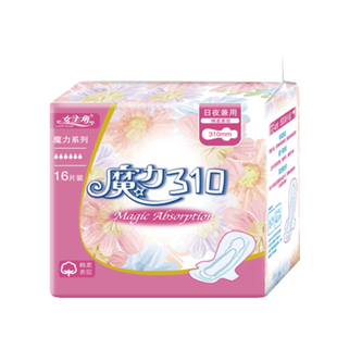 女主角魔力魅系列卫生巾棉柔加长防漏亲肤日用夜用姨妈巾卫生纸
