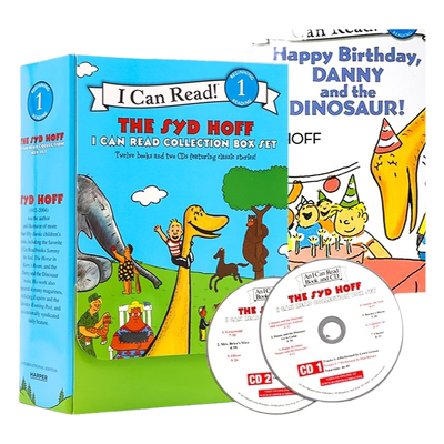 汪培珽书单 I can read di一阶段全12册+2CD 英文原版绘本 丹尼和恐龙 Syd Hoff 3-8岁 带音频 暑期书单少儿英语启蒙认知 icanread