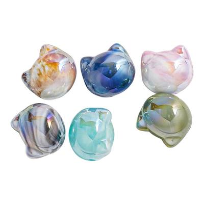 【30颗装】海蒂人鱼姬12MM云雾直孔猫头散珠diy串珠饰品配件珠子