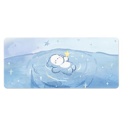 回头小狗鼠标垫超大号桌垫子定制