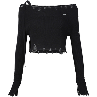 GUUKAHERO修身短款毛衣