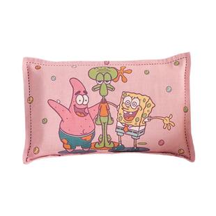 纯棉纱布儿童枕套海绵宝宝可爱卡通加厚款枕头套不脱落全棉内胆套