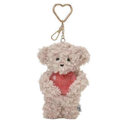 LILY BROWN2026春夏新品可爱毛绒抱心小熊包挂件挂饰LWGG261336