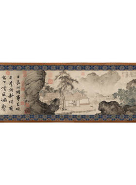 唐寅-事茗图版画客厅装饰画