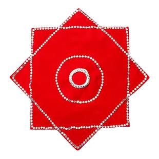 东北二人转手绢花广场舞红手帕儿童考级麻纱八角巾东北扭秧歌一对