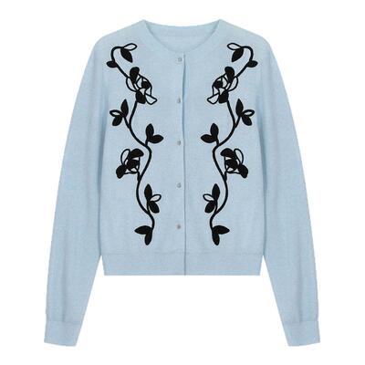 SHANG1 BY SHANGYI立体绣花开衫 S26AKC198