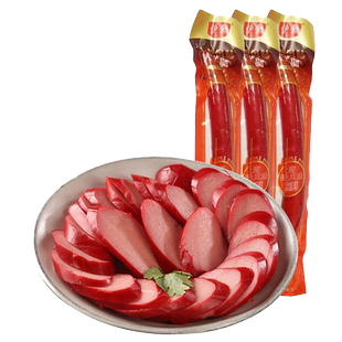 沪食上海风味大红肠280g*3红肠火腿猪后腿肉即食香肠方腿新元熟食