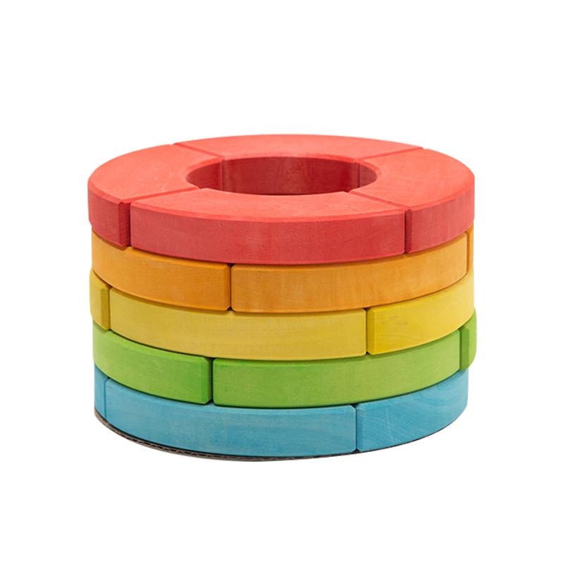 AVDAR 小建筑师系列多块弯块积木 男孩女孩儿童益智玩具早教教具