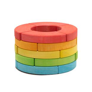 AVDAR 小建筑师系列多块弯块积木 男孩女孩儿童益智玩具早教教具