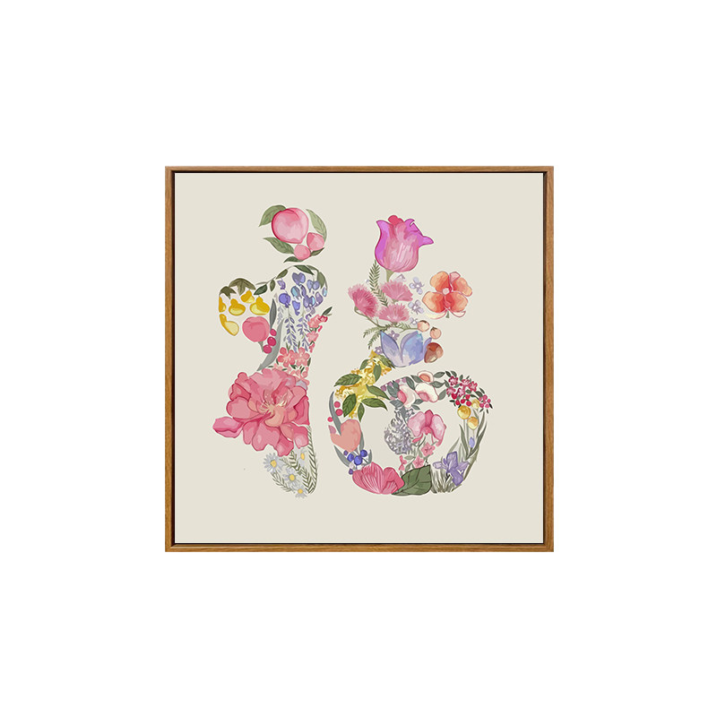 繁花福字DIY数字油画手绘材料包新年手工礼物治愈解压客厅装饰画