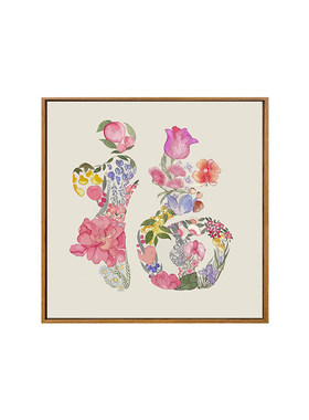 雅调繁花福字diy数字油画材料包