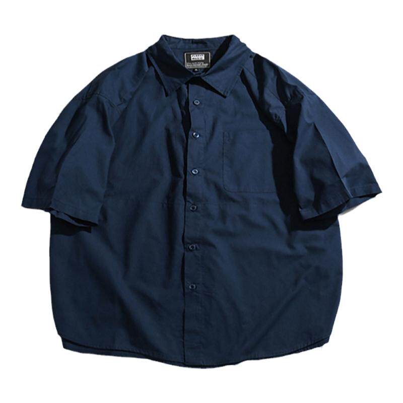 【限时优惠】纯色工装短袖衬衫