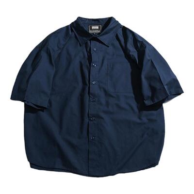 【限时优惠】纯色工装短袖衬衫