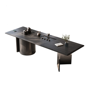 水曲柳实木茶桌2025新款高端办公室轻奢现代高级感家用客厅泡茶台