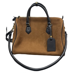 高端潮流磨砂牛皮2025新款枕头包波士顿手提包通勤单肩斜挎包中号