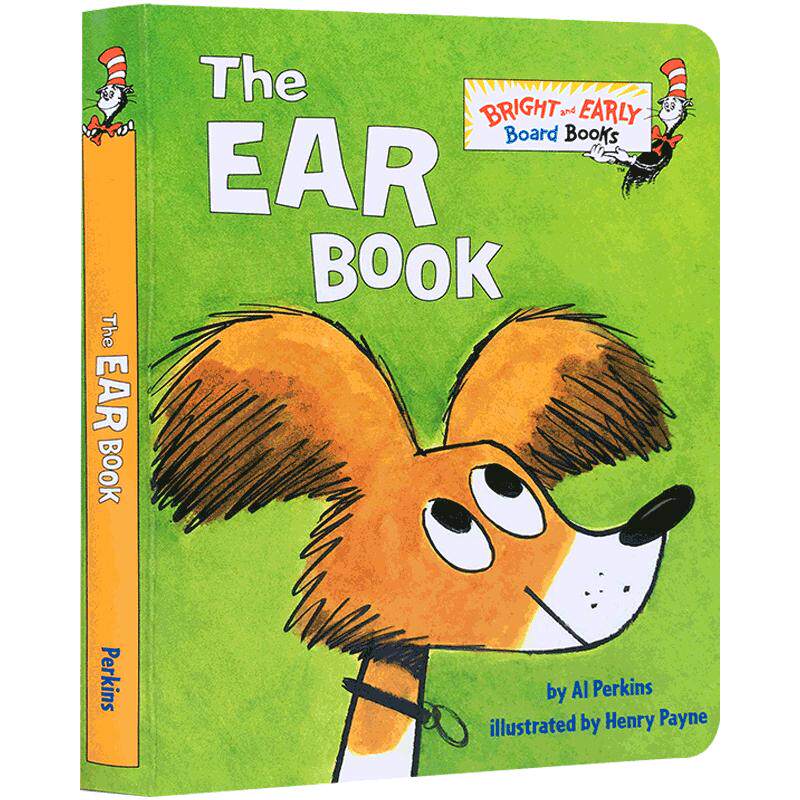 英文原版进口 The Ear Book 耳朵书 苏斯博士 Dr. Seuss 低幼儿童基础感官声音与耳朵英语阅读启蒙读物纸板书 撕不烂