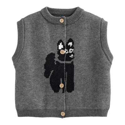 砚台家男童卡通针织马甲