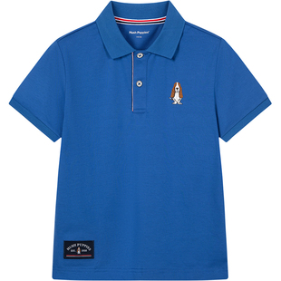 暇步士童装男童短袖POLO衫26夏新大童户外透气上衣儿童速干T恤