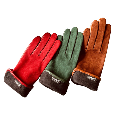 女羊皮羊反绒手套薄加绒开车修手