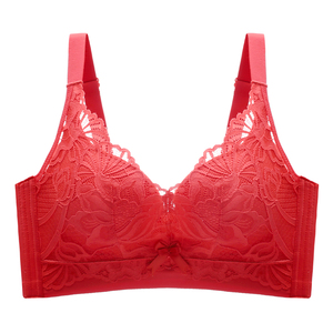 都市2025新爆款无钢圈聚拢上托结婚本命年内衣女套装丽人红色文胸