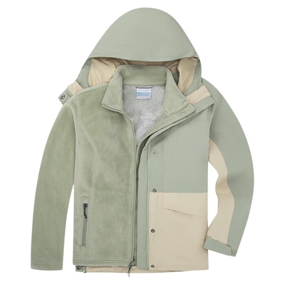 Columbia哥伦比亚户外冲锋衣女秋冬防水抓绒内胆三合一外套XR4388