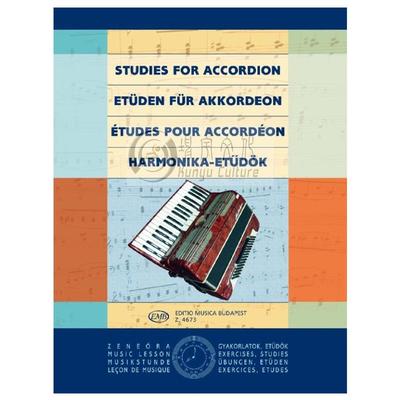 巴洛克 卡罗拉 手风琴练习 布达佩斯原版乐谱书 Studies for accordion Transcribed by Bartok Karola Z 4673